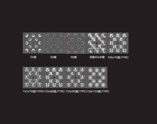 Πολλαπλός φακός 12in1 τύπου I LED 3030 Street Light φακός 50x50mm